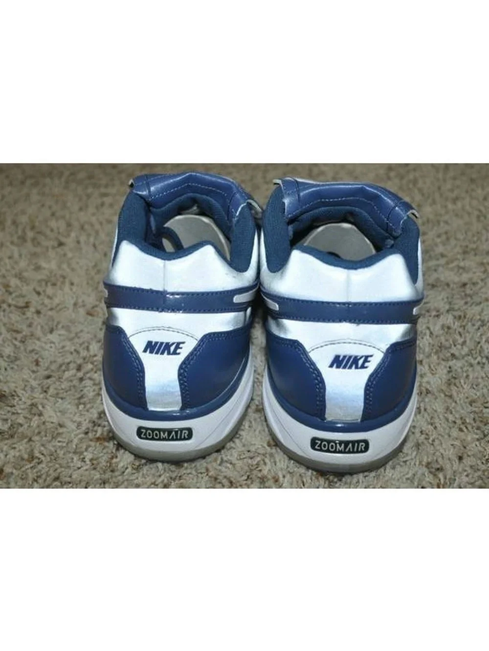 Nike Baseball Cleats 13.5 Mens Air Blue Zoom Coop Low Metal Fx Leather Shoes